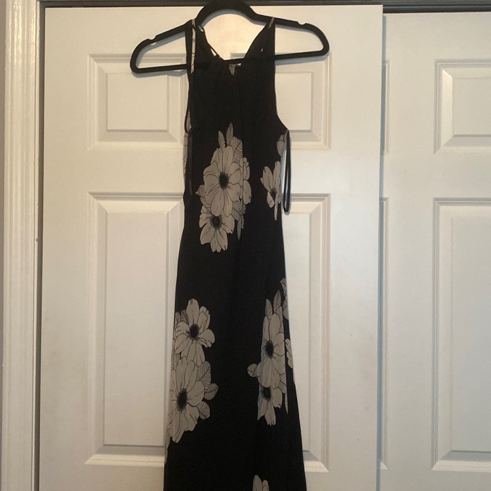 Black and white floral dress